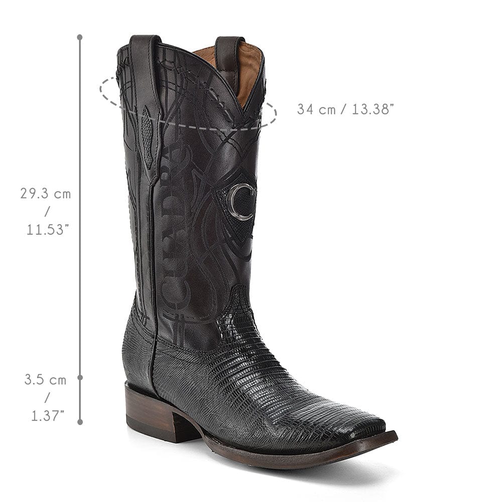 Bota Vaquera Cuadra Bandolero Lizard Negro - Image 10