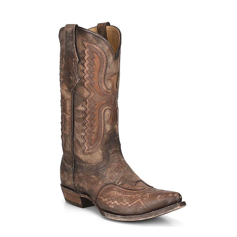 Bota Vaquera Distressed Tan Eagle