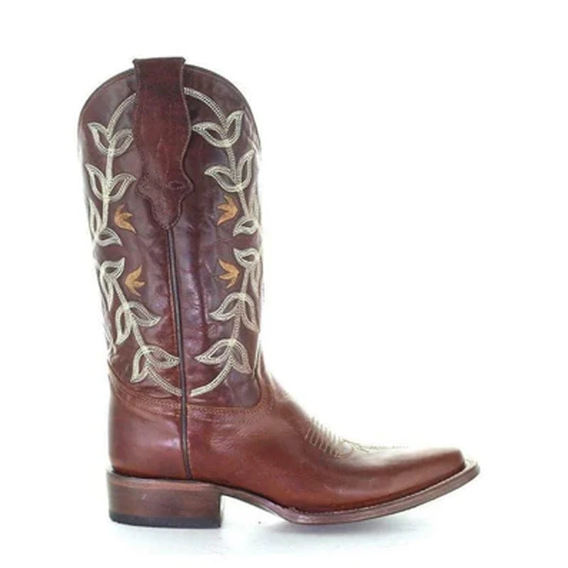 Bota Vaquera Embroidery Square Cognac - Image 2
