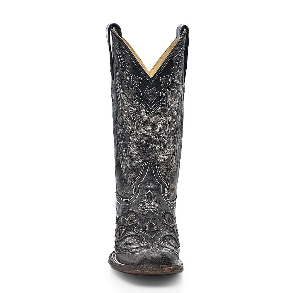 Bota Vaquera Snake Inlay Black - Image 3