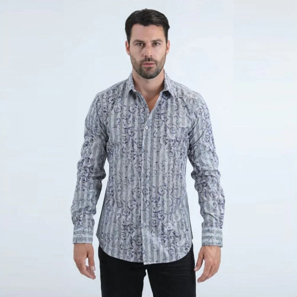 Camisa Platini Foil Fashion Gris