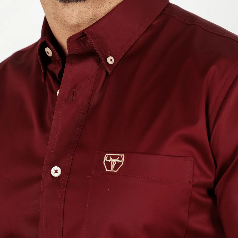 Camisa Platini Single Pocket Burgundy - Image 4