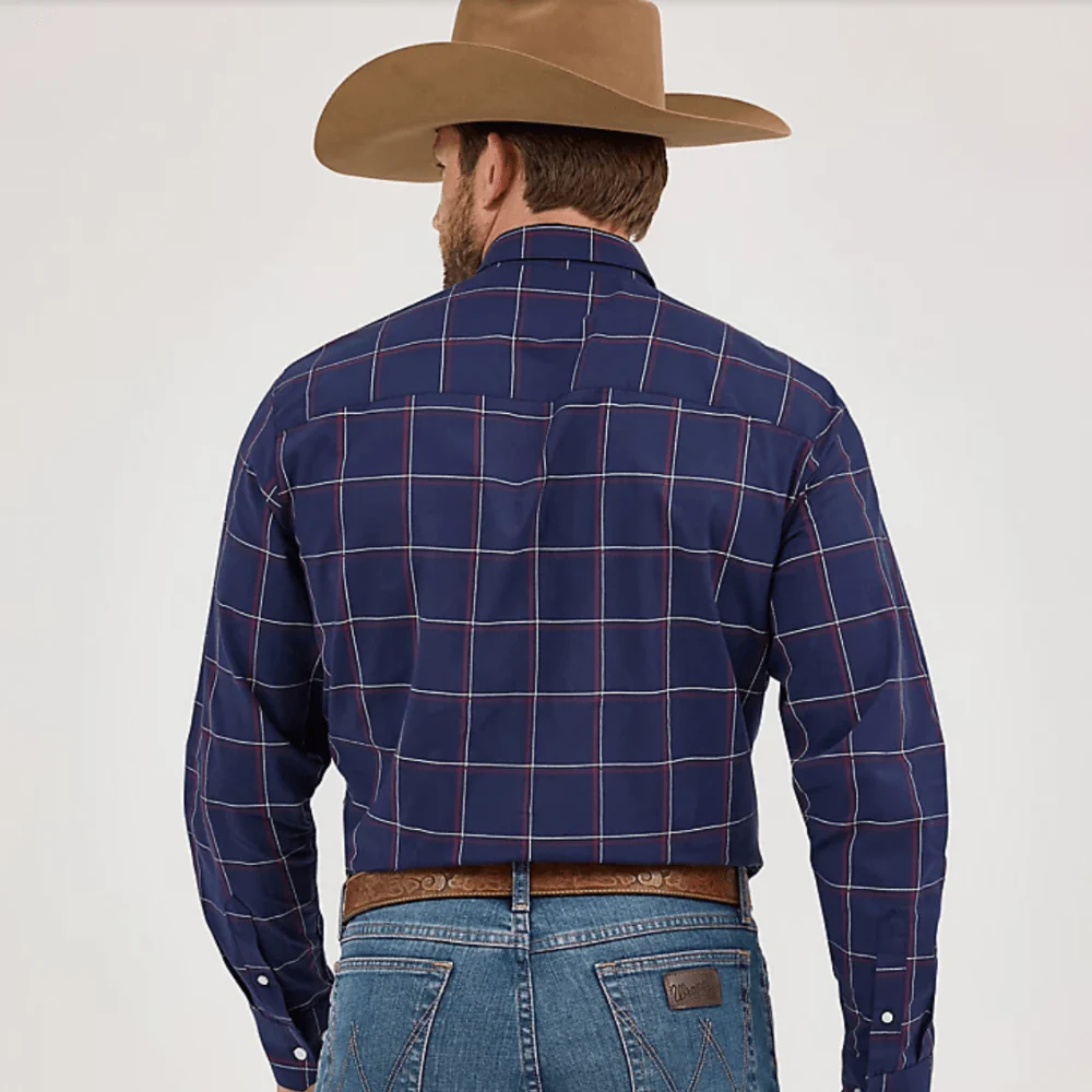 Camisa Wrangler Cody Johnson Cuadros Azul Marino - Image 3