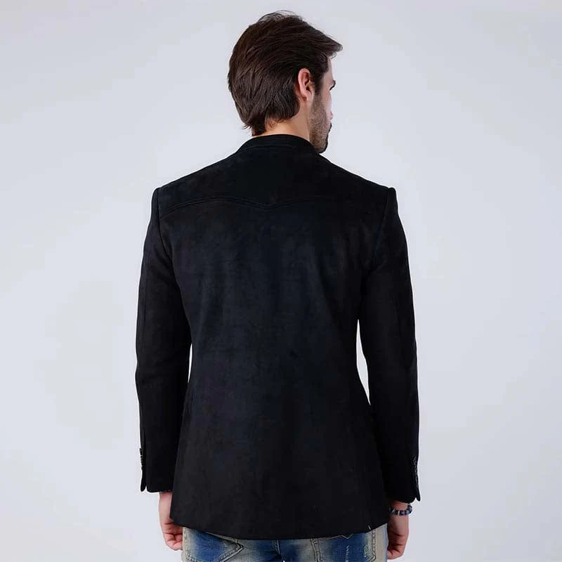 Drowsewrap Suede Black Blazer - Image 4